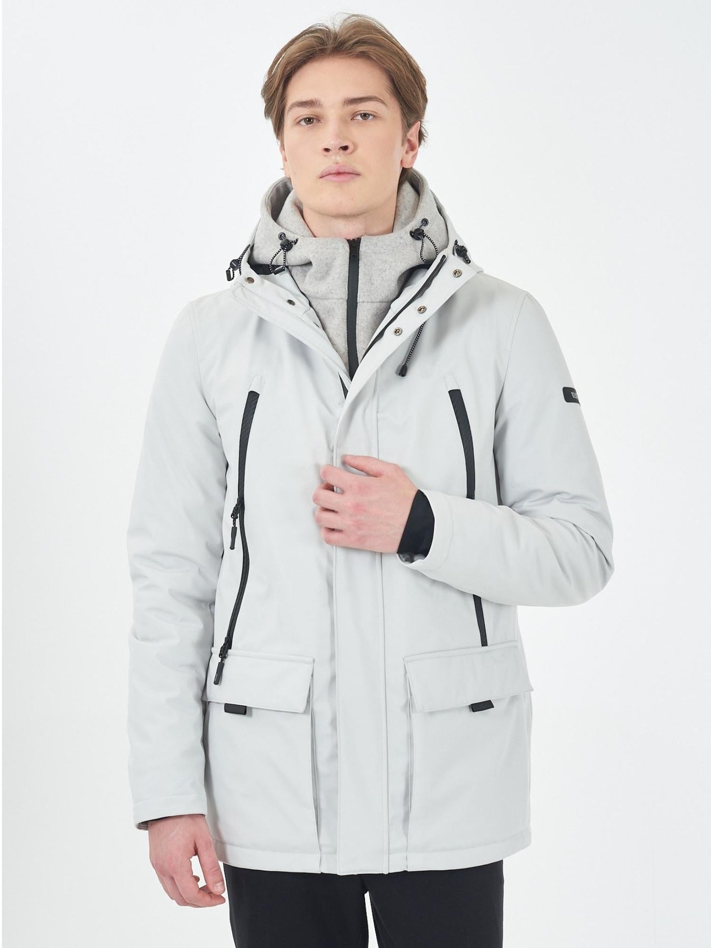 Yes Zee Cappotto Uomo con Trapuntatura interna Ghiaccio