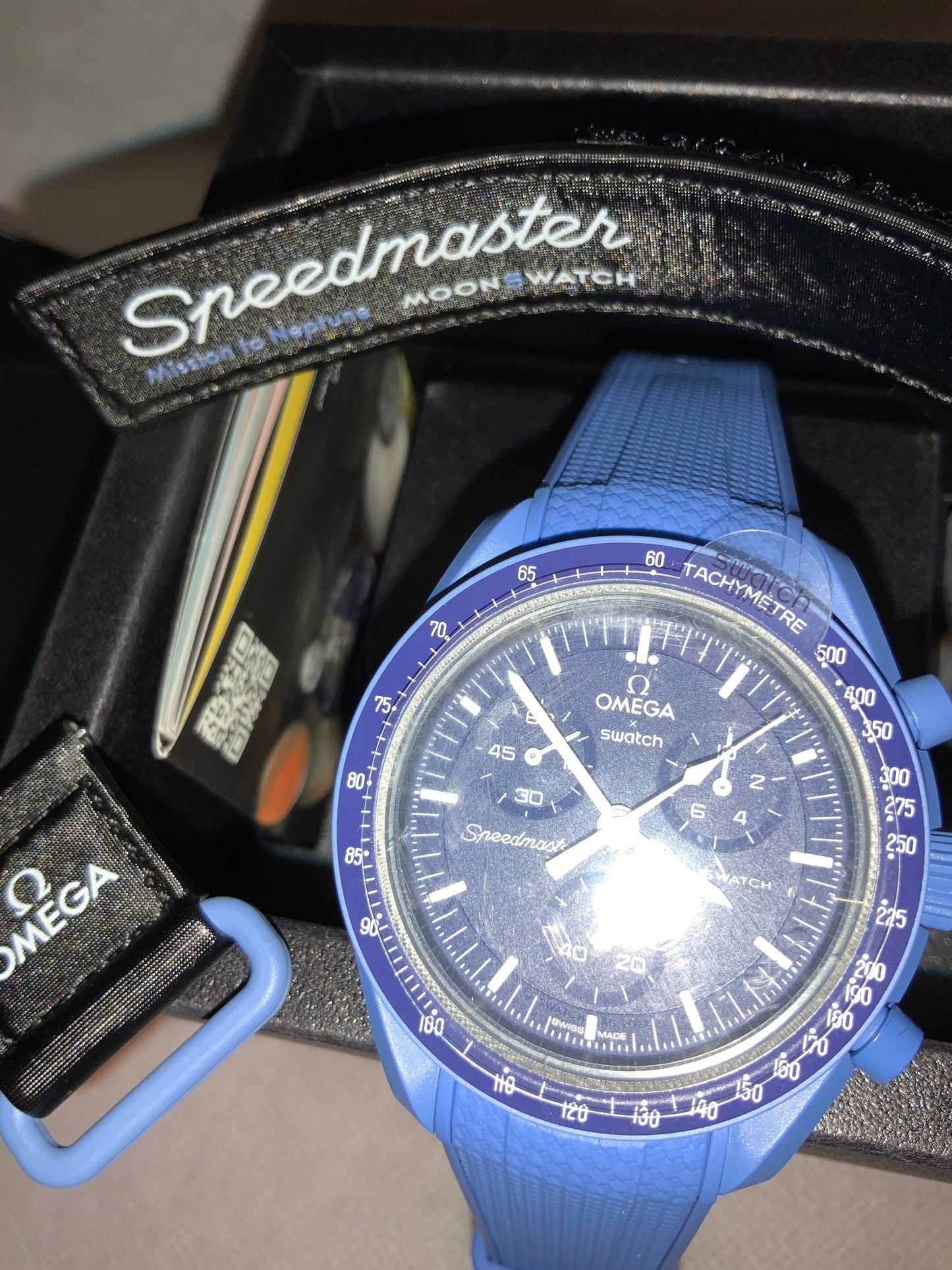 Cinturini silicone avvolgenti CARBON da 20mm per Omega x Swatch