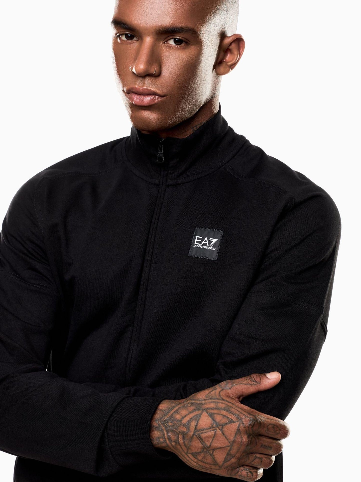 EA7 Emporio Armani Tuta In Cotone Uomo Visibility Nero