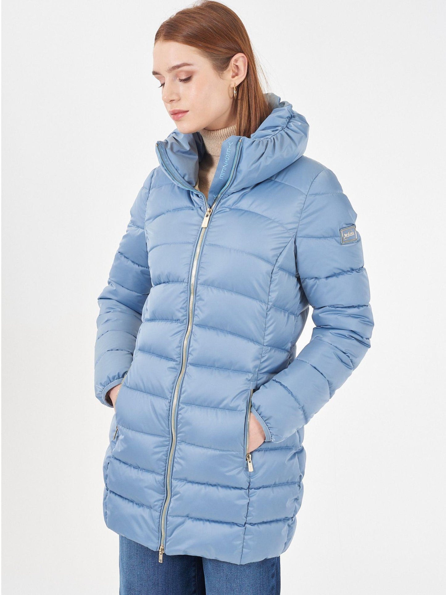 Yes Zee Giubbino Donna Azzurro Polvere