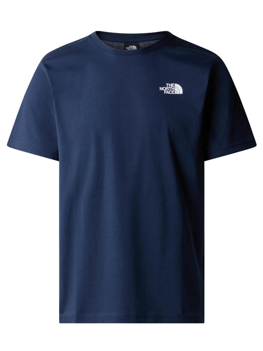 The North Face T-shirt Uomo Box Blu Navy Bianco