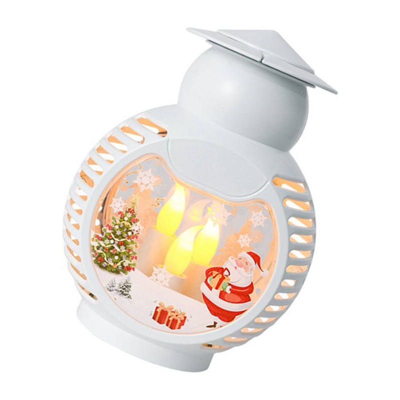 Christmas lantern with snow globe