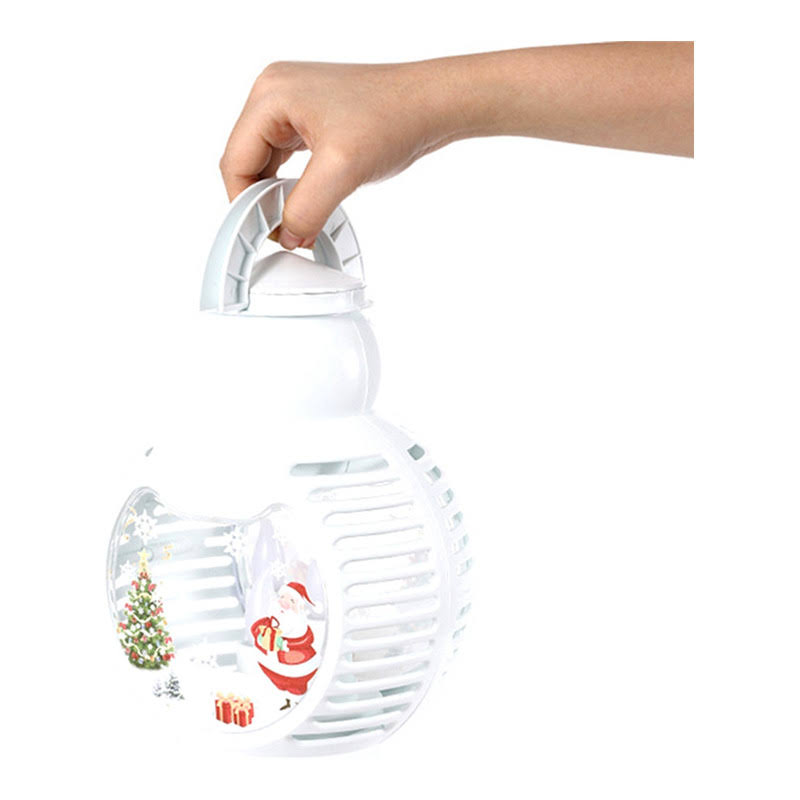 Christmas lantern with snow globe