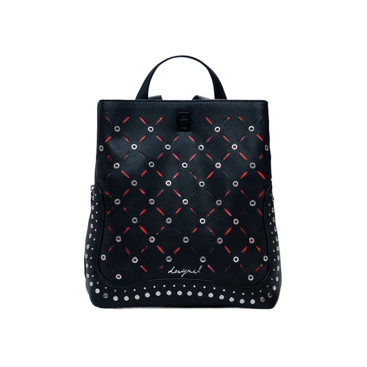 DESIGUAL Zaino Donna Yankee Sumy Mini con Borchie Nero