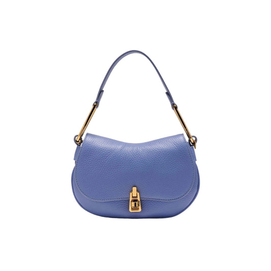 COCCINELLE Borsa Donna Piccola a Tracolla Blu, In Vera Pelle, Magie Soft Mini