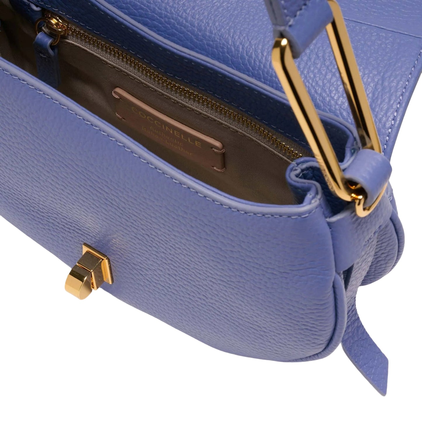 COCCINELLE Borsa Donna Piccola a Tracolla Blu, In Vera Pelle, Magie Soft Mini