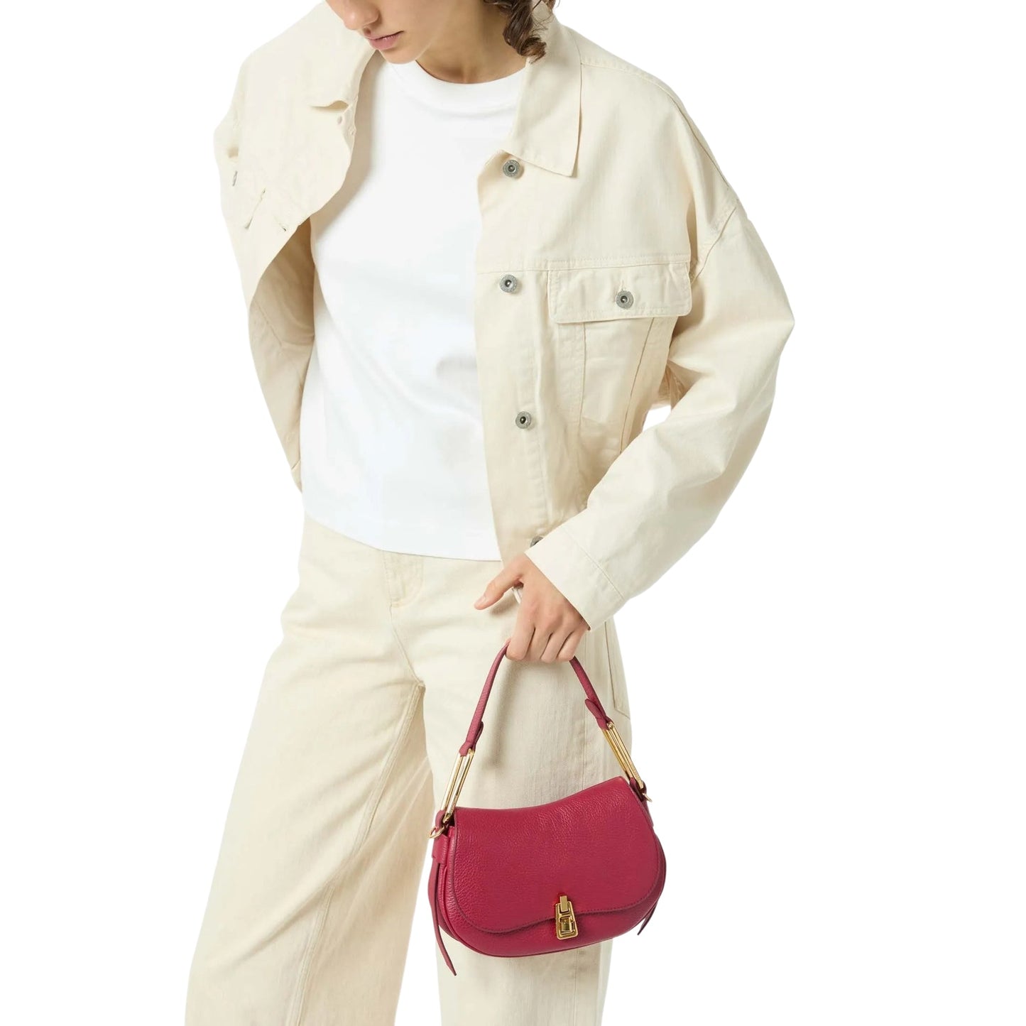 COCCINELLE Borsa Donna Piccola a Tracolla Marrone, In Vera Pelle, Magie Soft Mini