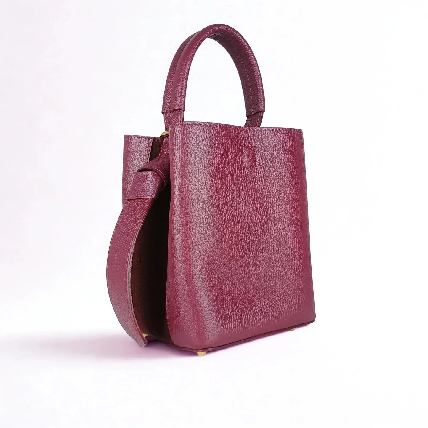 Italian Leather Bucket Bag MS-3265