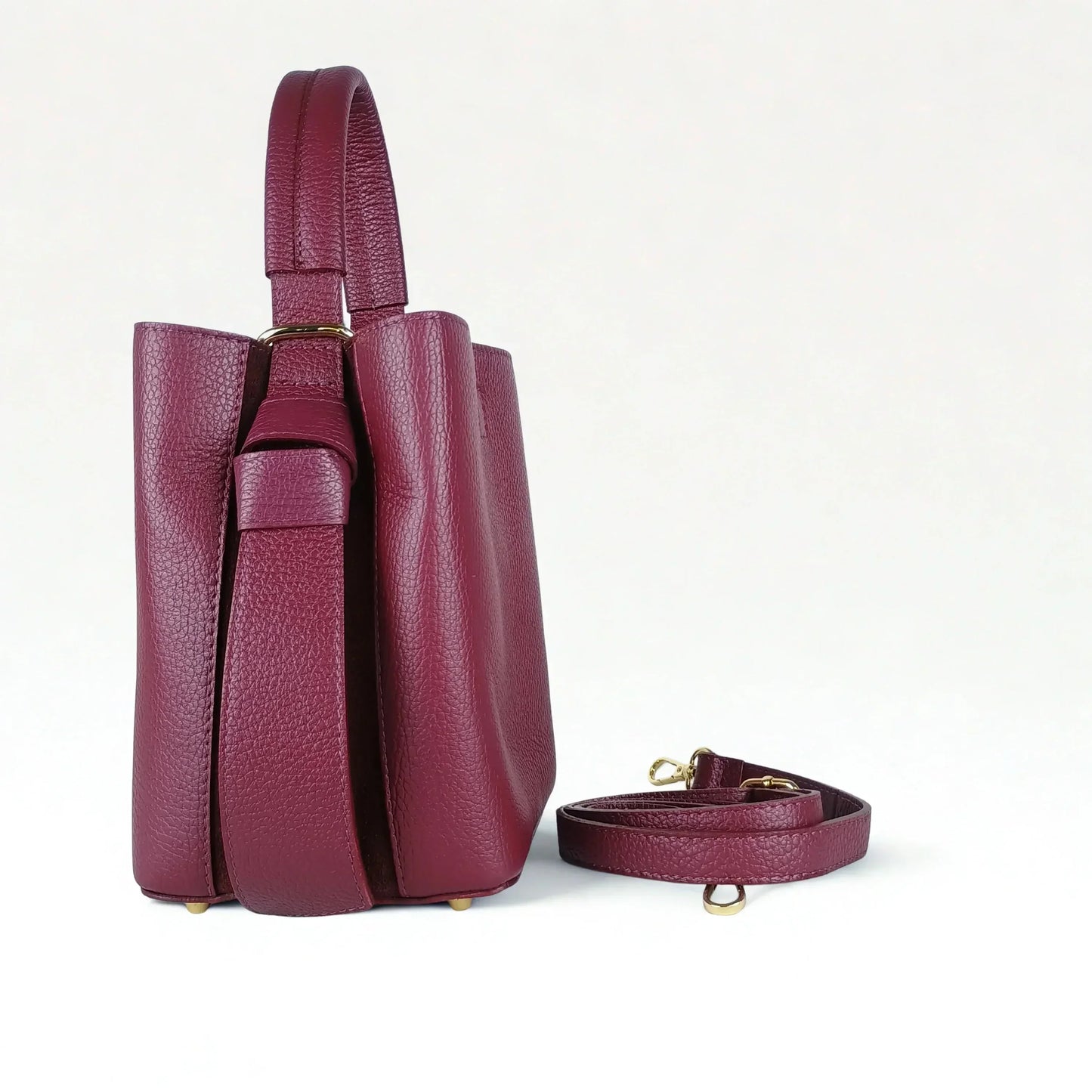 Italian Leather Bucket Bag MS-3265