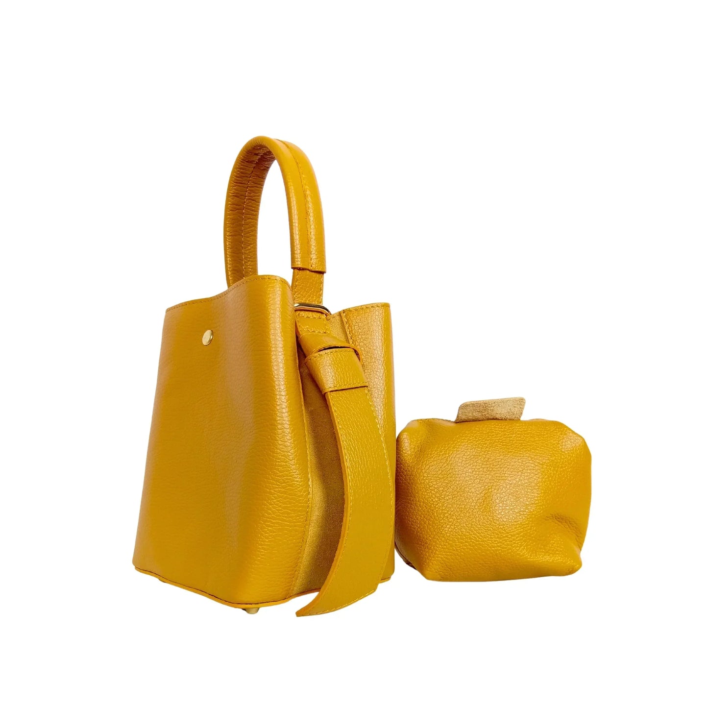 Italian Leather Bucket Bag MS-3265