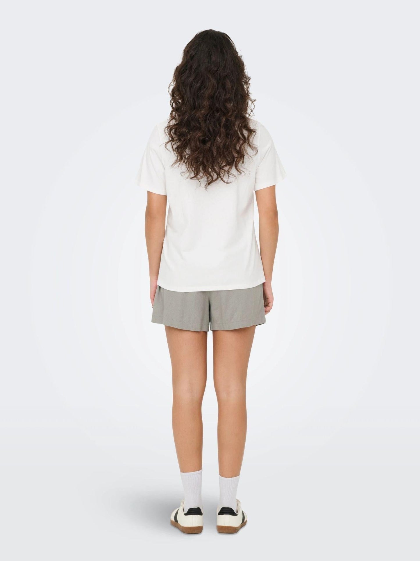 Jacqueline De Yong T-Shirt Donna Bibbi Bianco Cloud Dancer
