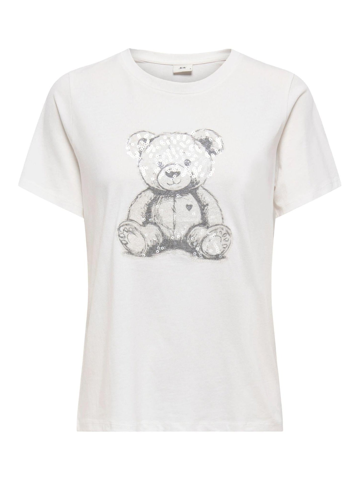 Jacqueline De Yong T-Shirt Donna Bibbi Bianco Cloud Dancer