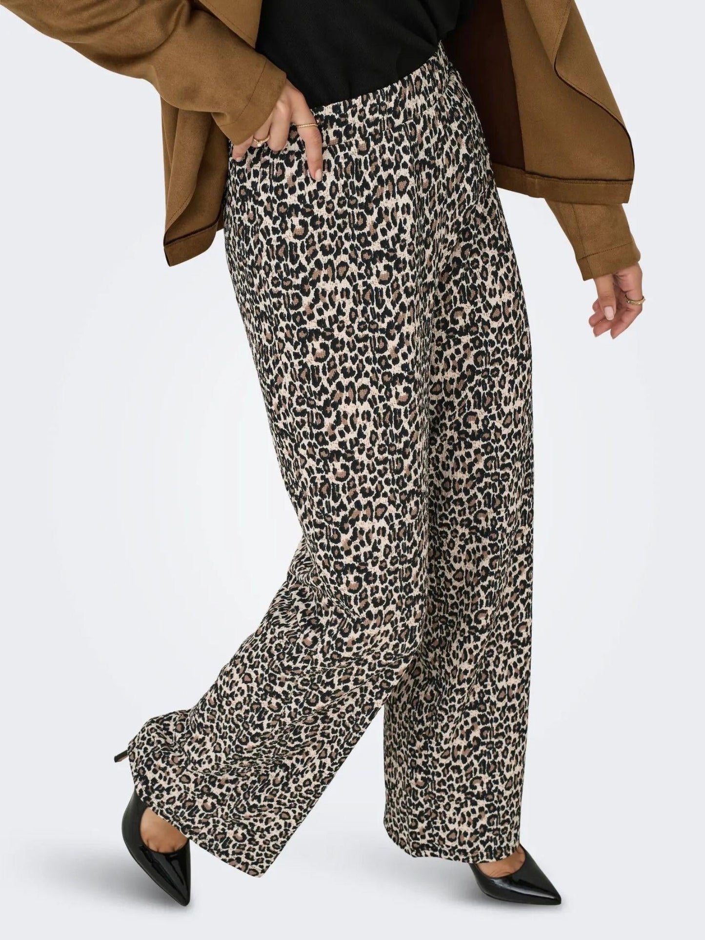 Jacqueline De Yong Pantaloni Donna Debbie Wide Fit Birch Leo