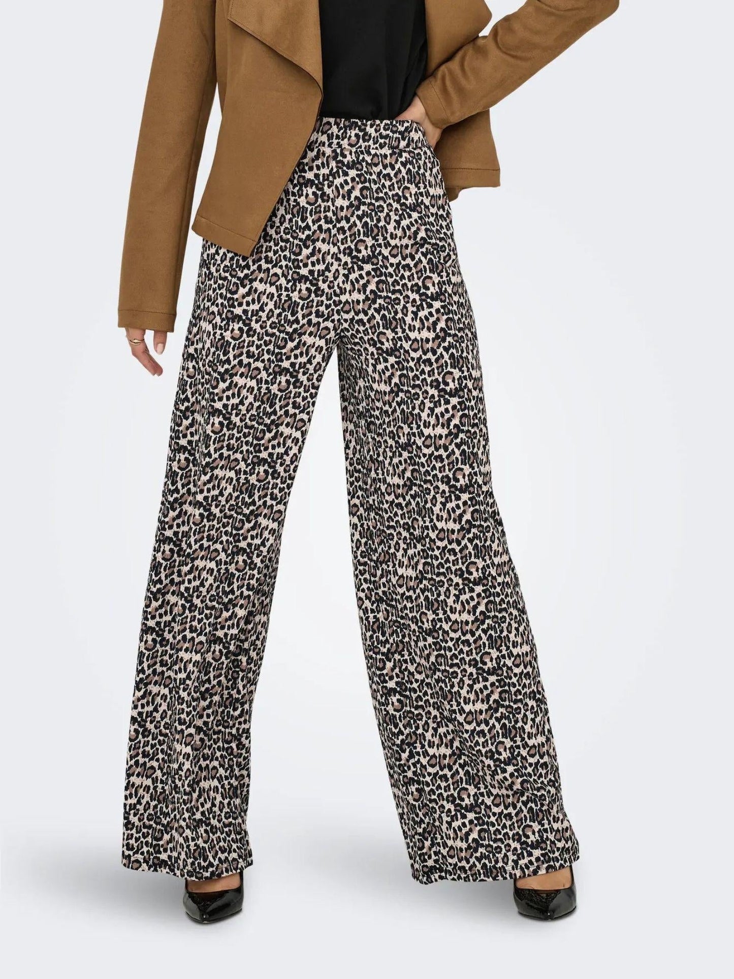Jacqueline De Yong Pantaloni Donna Debbie Wide Fit Birch Leo