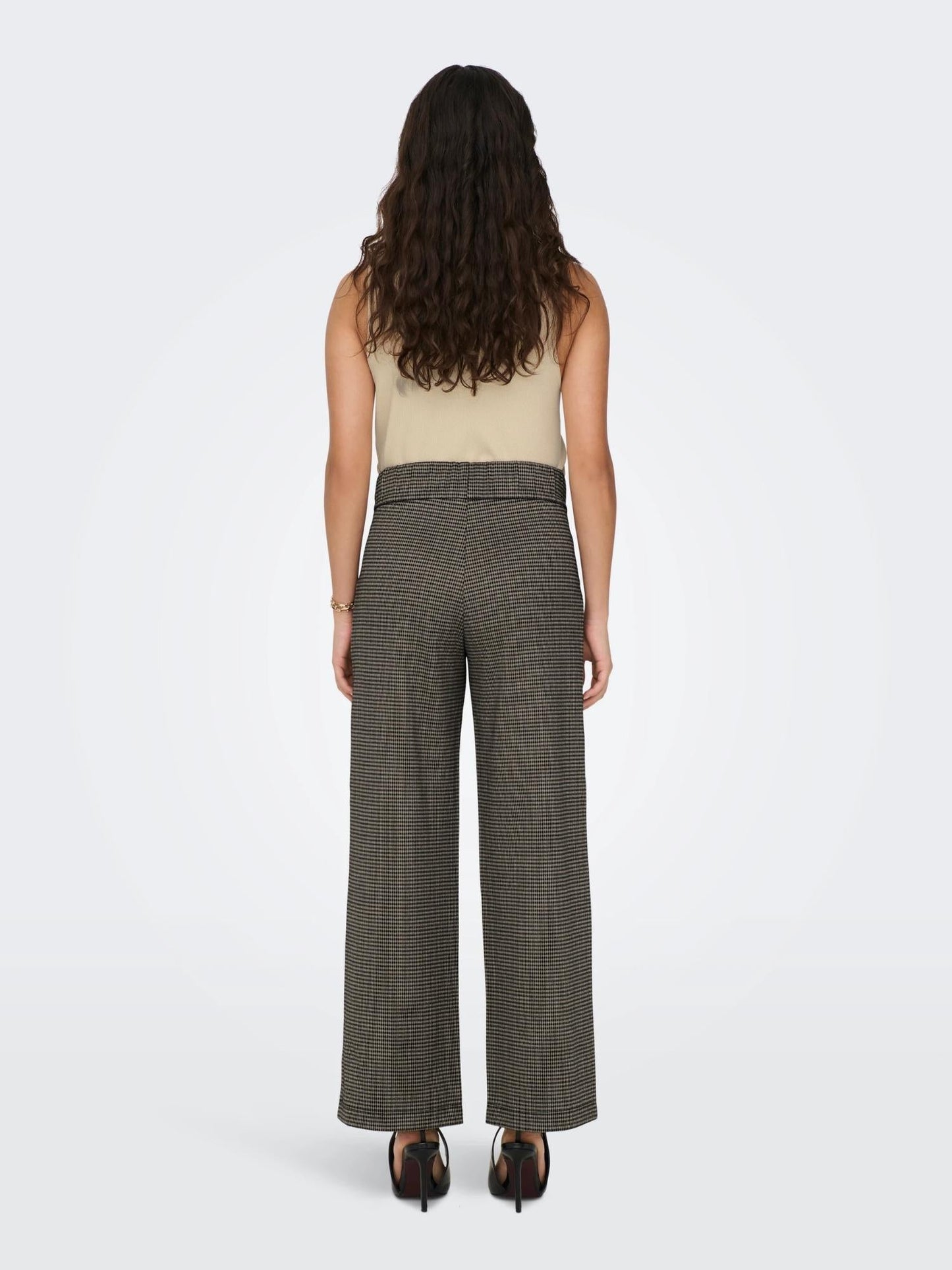 Jacqueline De Yong Pantaloni Donna Geggo Wide Leg Fit Cobblestone