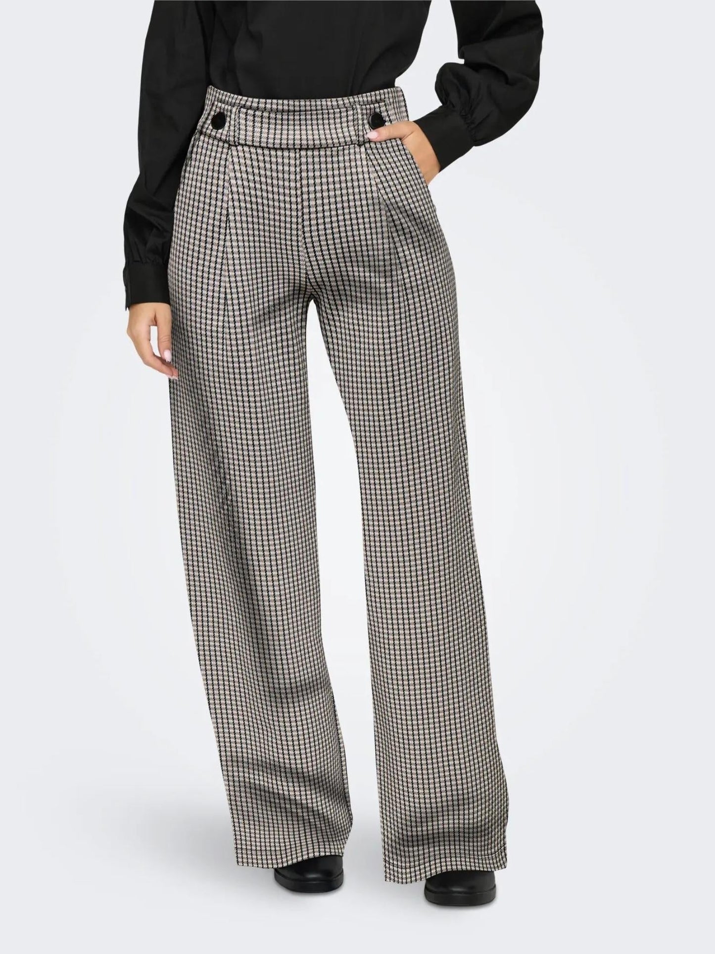 Jacqueline De Yong Pantaloni Donna Geggo Wide Leg Fit Tapioca