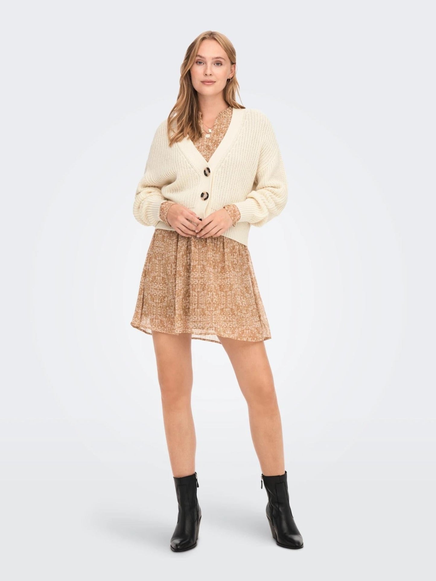 Jacqueline De Yong Cardigan Donna Justy Bianco Eggnog