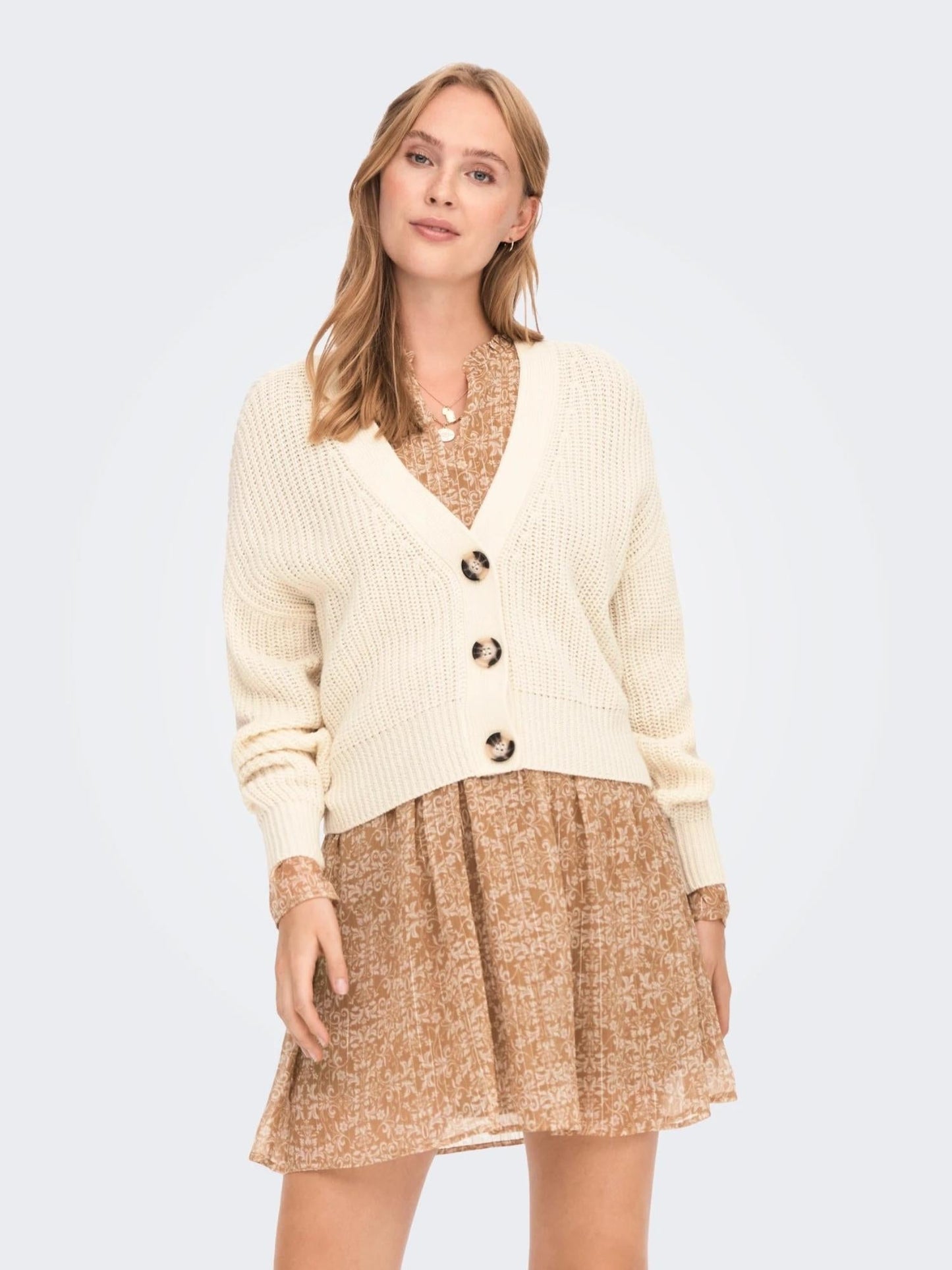 Jacqueline De Yong Cardigan Donna Justy Bianco Eggnog