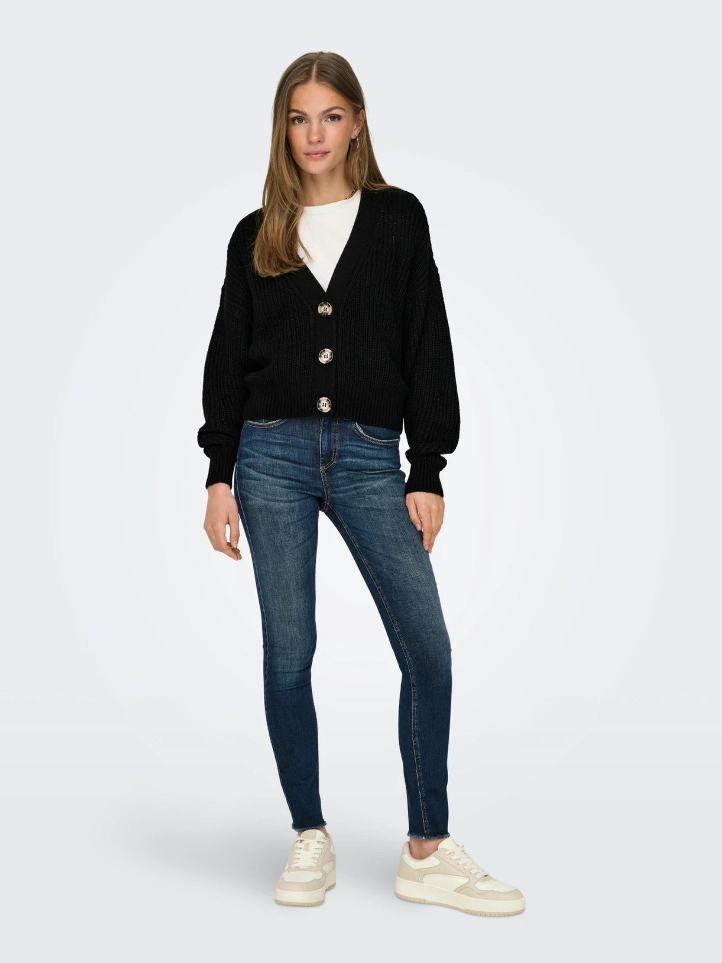Jacqueline De Yong Cardigan Donna Justy Nero