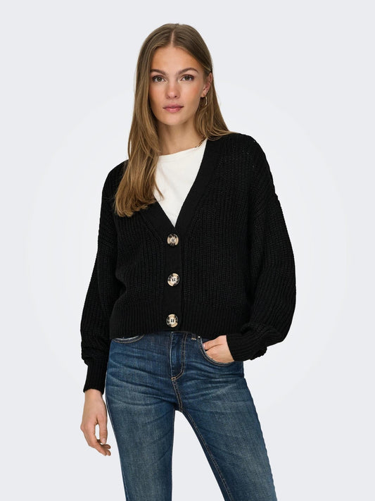 Jacqueline De Yong Cardigan Donna Justy Nero