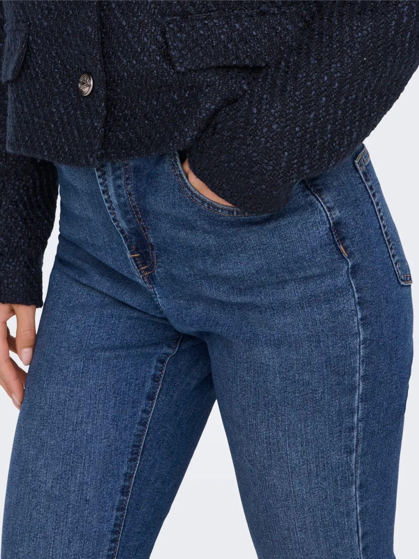 Jacqueline De Yong Jeans Donna Moon Bootcut Medium Blue Denim