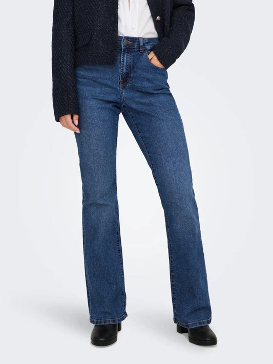 Jacqueline De Yong Jeans Donna Moon Bootcut Medium Blue Denim