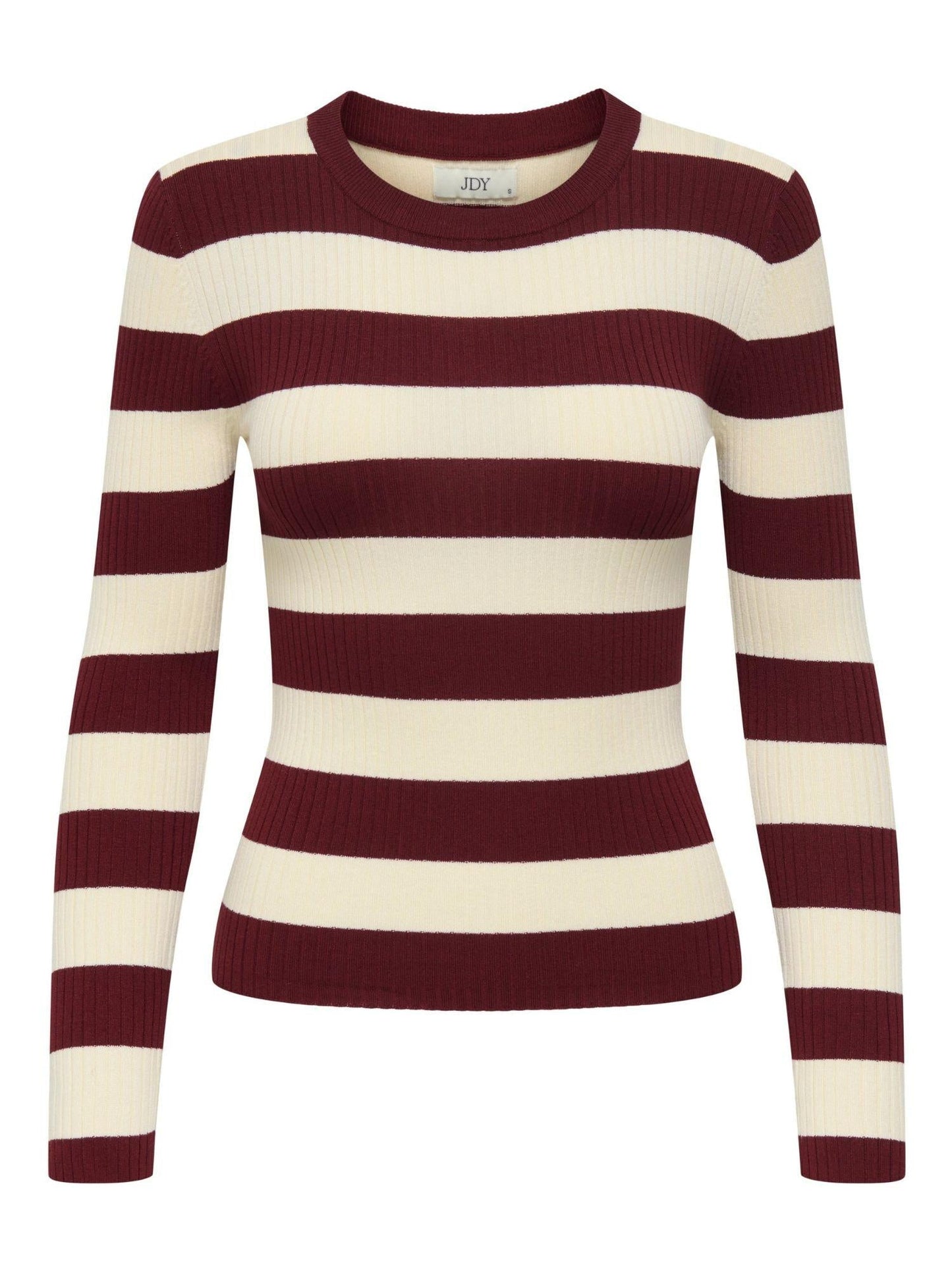 Jacqueline De Yong Maglione Donna Plum Cabernet Eggnog Stripes