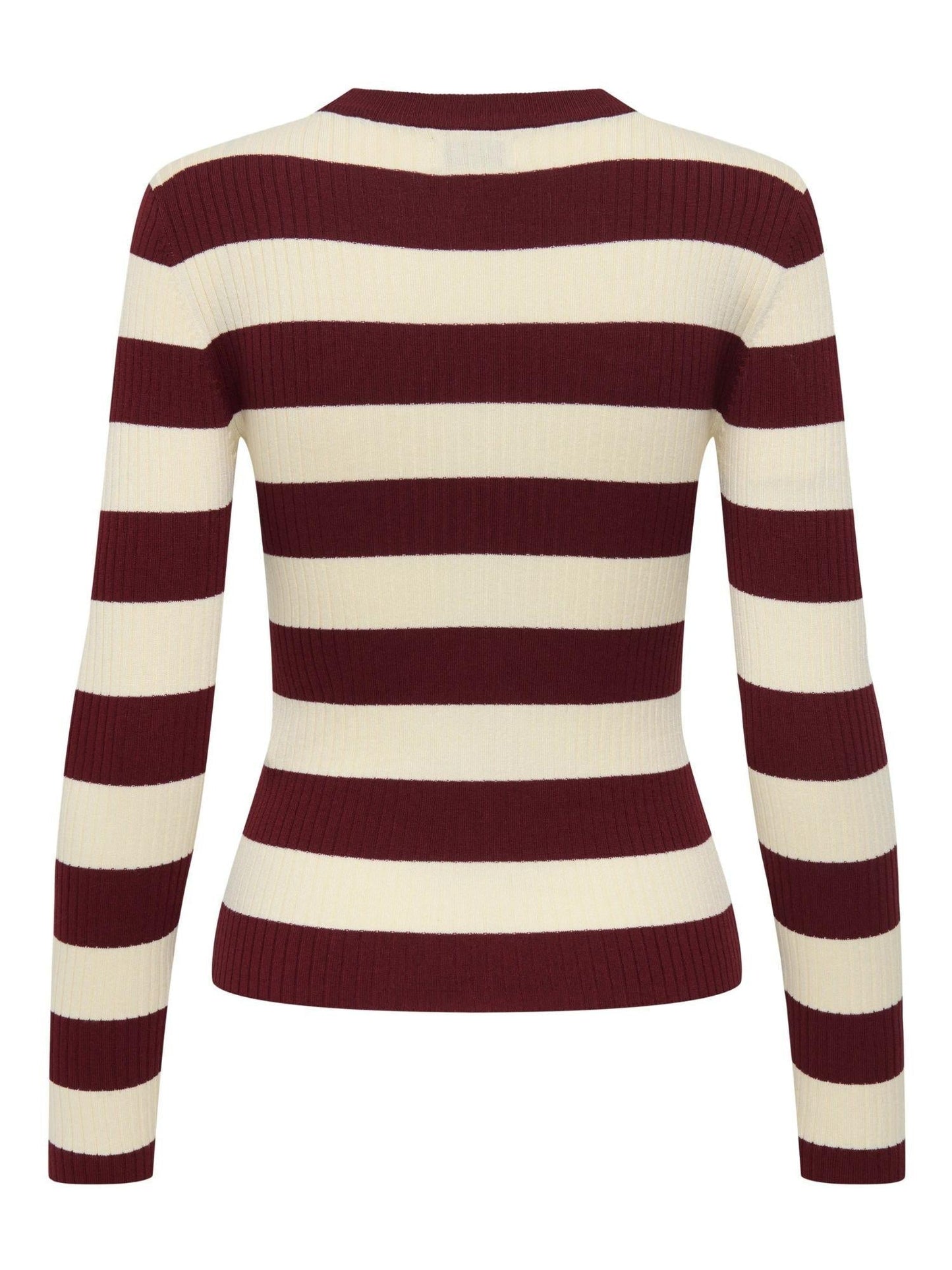 Jacqueline De Yong Maglione Donna Plum Cabernet Eggnog Stripes