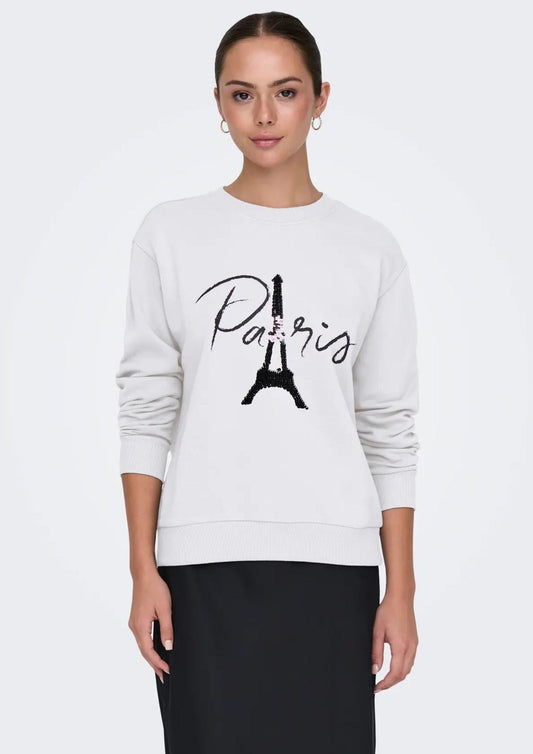Jaqueline De Yong Felpa Donna Paris Bianca