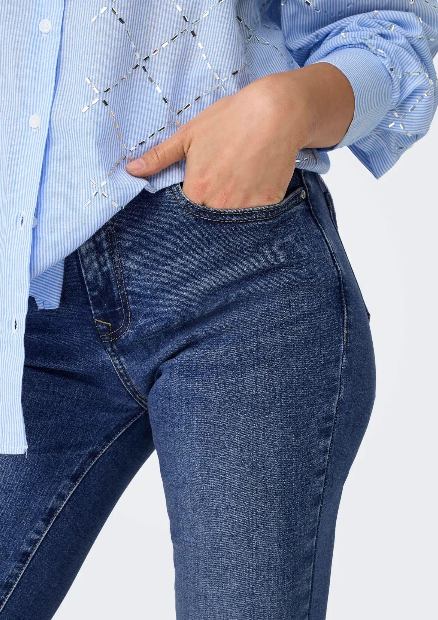 Only Jeans Donna Sui Blu Denim Medio