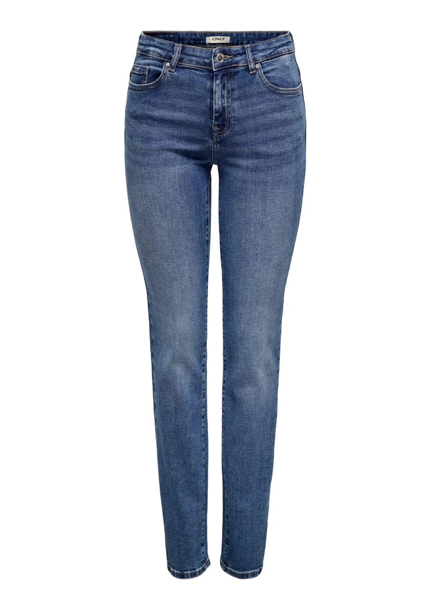 Only Jeans Donna Sui Blu Denim Medio