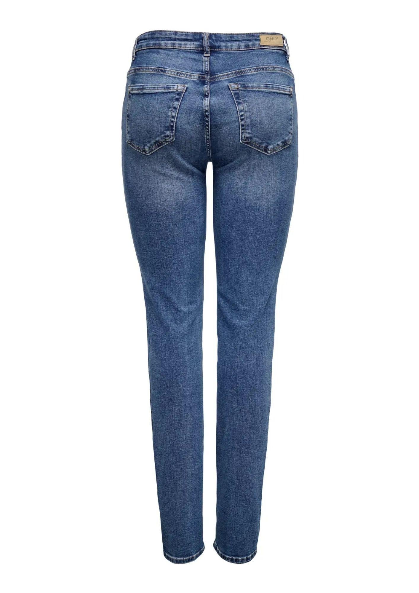 Only Jeans Donna Sui Blu Denim Medio