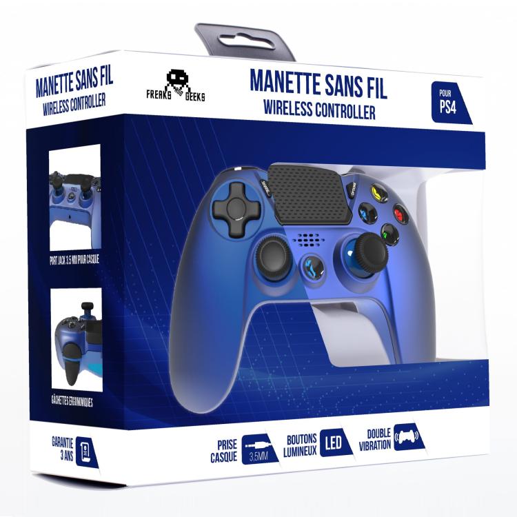 Freaks Controller Ps4 Wireless Con Pulsanti Illuminati Gamepad Senza Filo (Blu)