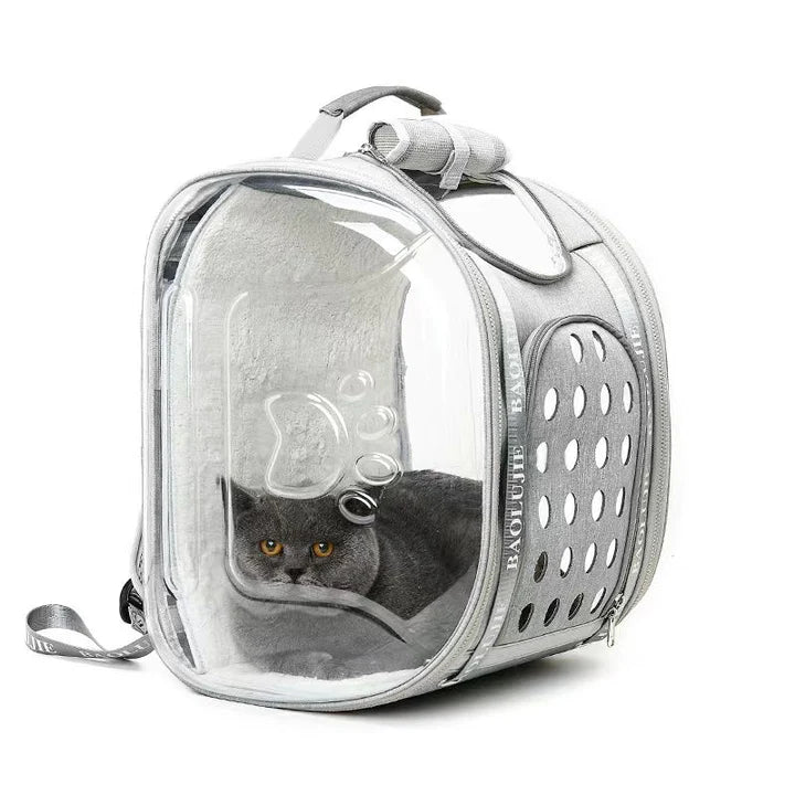 Pet Carrier Backpack for Small Cats and Puppies Cat Carrier with Full Ventilation Grey