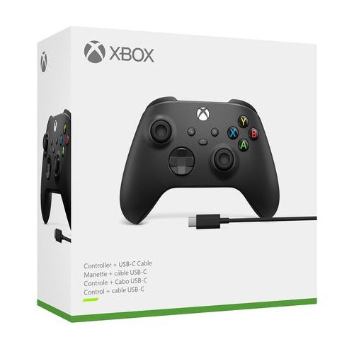 Controller Microsoft Xbox Serie X/S Carbon Black Nero Wireless + Cavo USB-C