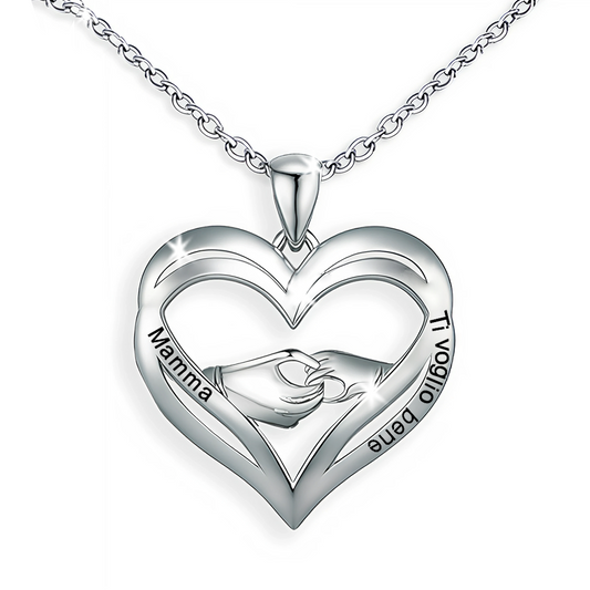 Collana da Donna in Argento Sterling 925 - Mamma, Ti voglio bene