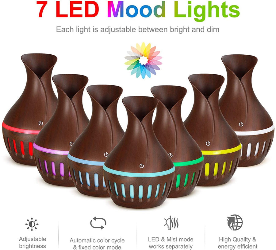 Mini USB Humidifier with Night Lights 7 Colors Desktop Humidifier for Home Yoga Office Bedroom