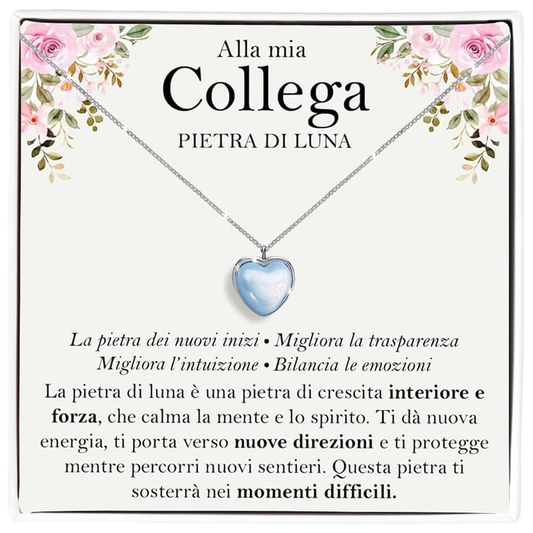 Collana Pietra di Luna in Argento Sterling 925 - Alla mia collega