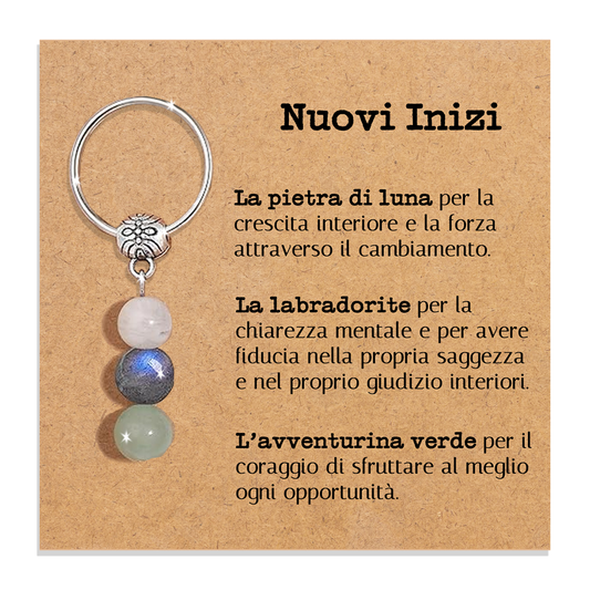 Portachiavi Con Cristalli Naturali Curativi - Nuovi Inizi