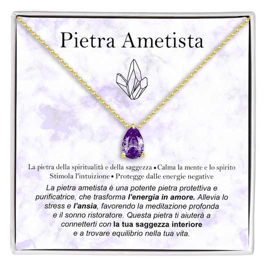 Collana con Pietra Ametista - Argento Sterling 925