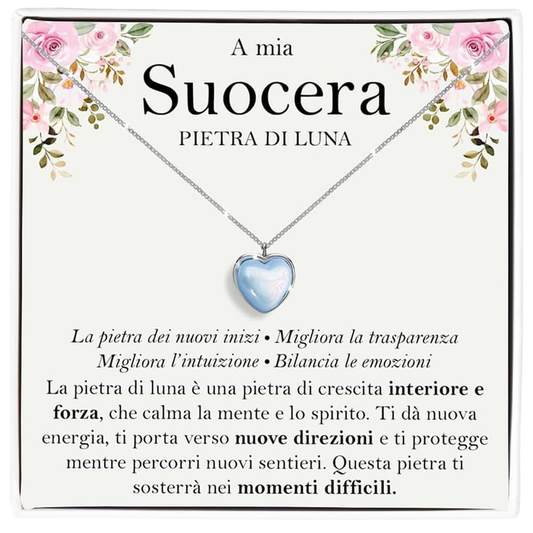 Collana Pietra di Luna in Argento Sterling 925 - A mia suocera