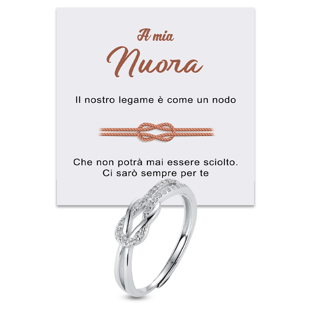 Anello Nodo da Donna in Argento Sterling 925 - A Mia Nuora