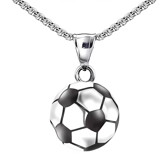 Collana Calcio - Acciaio Inox Lucidato di Alta Qualità