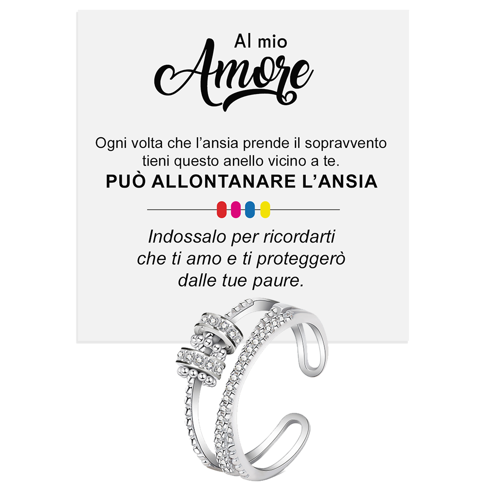 Anello da Donna in Argento Sterling 925 Per il mio amore - Ansia