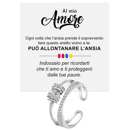 Anello da Donna in Argento Sterling 925 Per il mio amore - Ansia