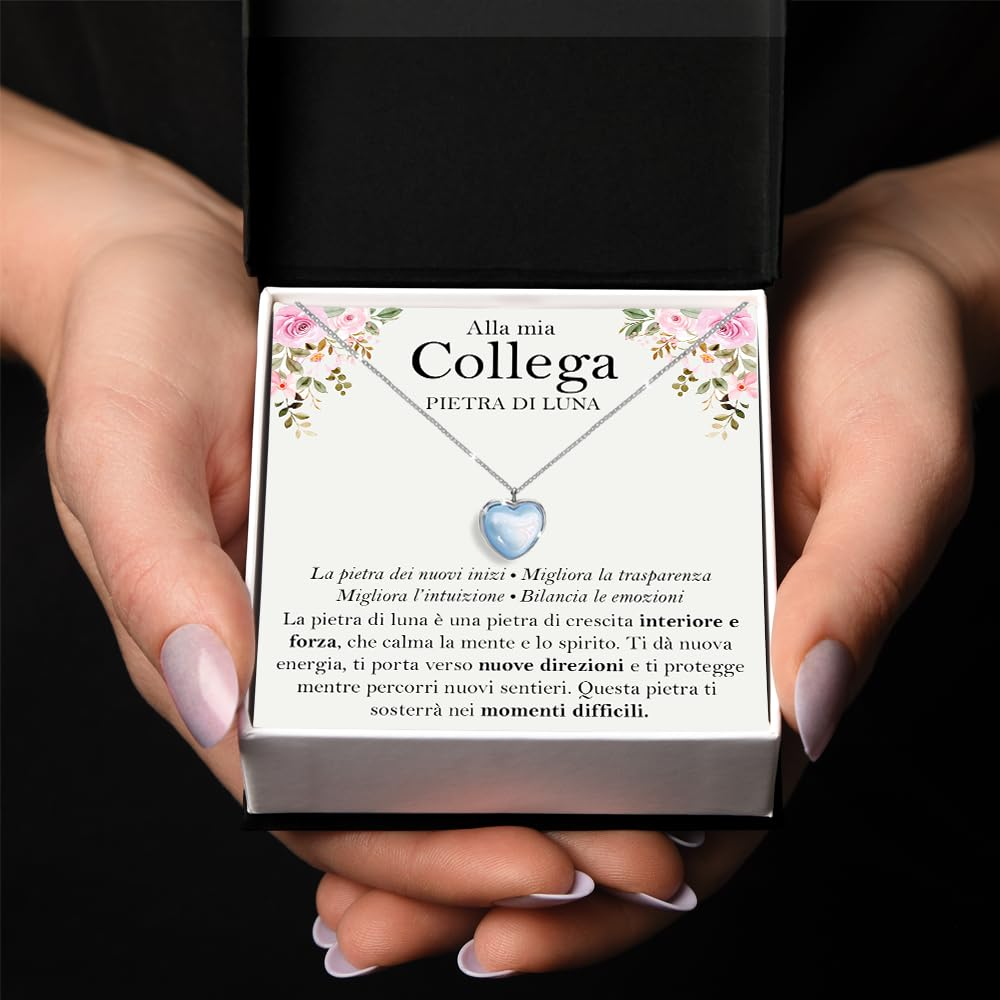 Collana Pietra di Luna in Argento Sterling 925 - Alla mia collega