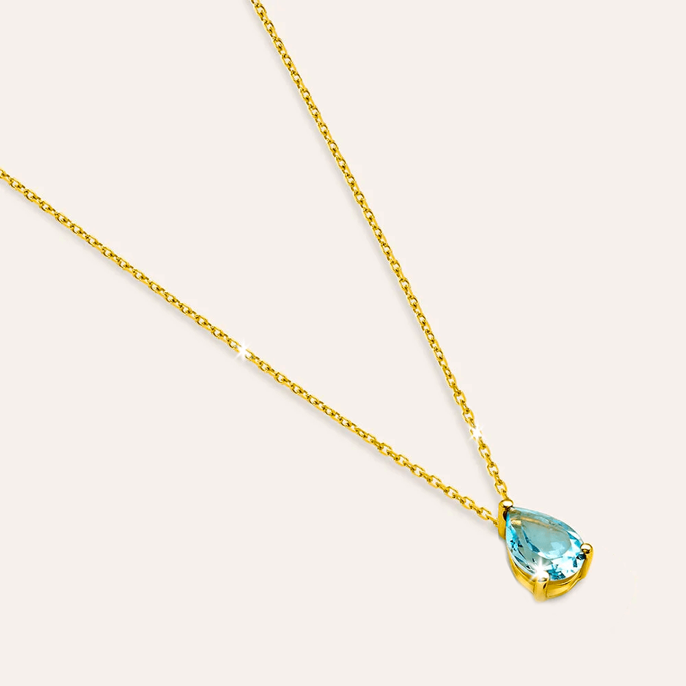 Collana con Pietra Acquamarina - Argento Sterling 925