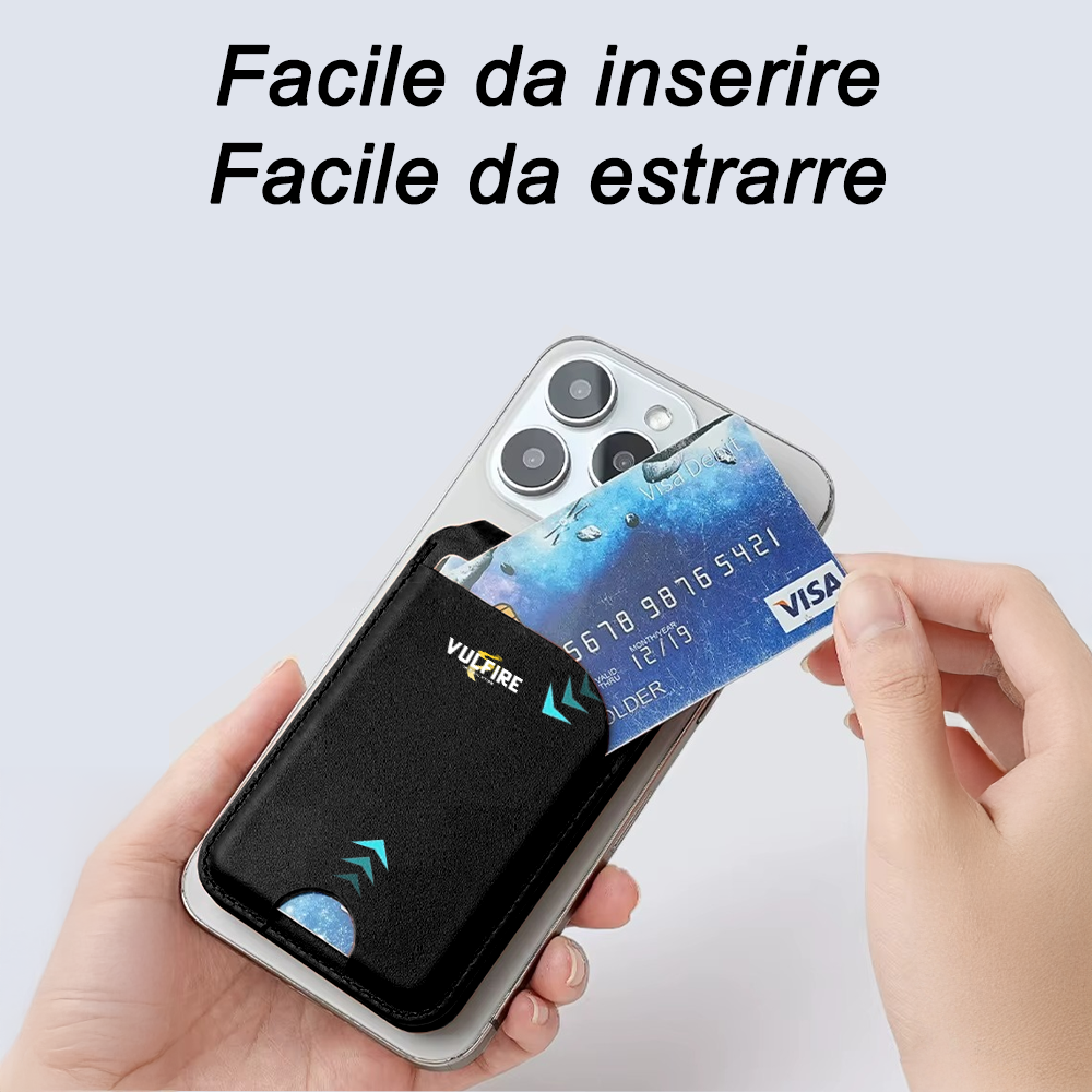 Portafoglio Portacarte con Stand -  Ecopelle sintetica Alta Qualità RFID Blocking con Magnete