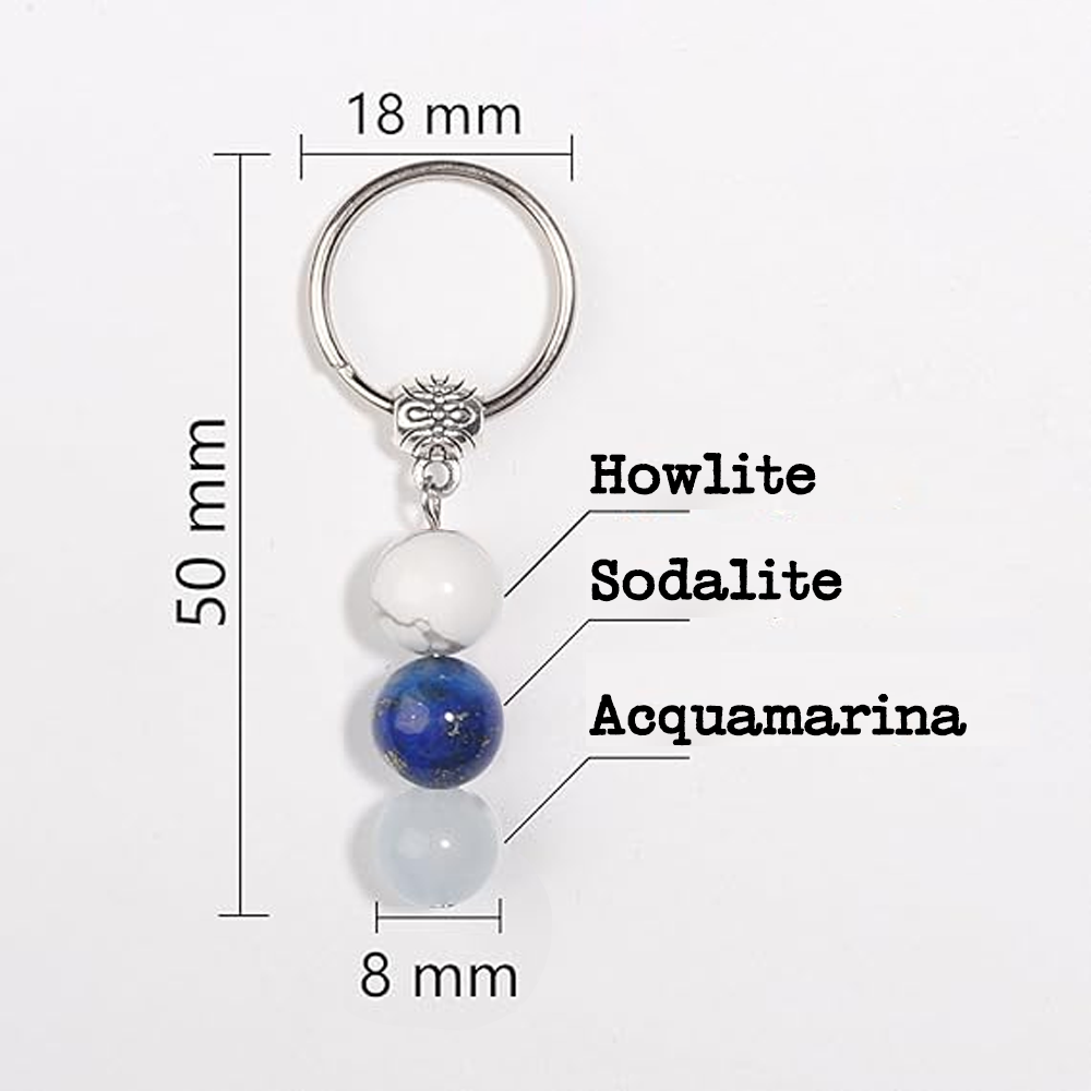 Portachiavi Con Cristalli Naturali Curativi - Calmante