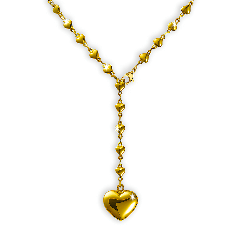 Collana Donna Lunga con catena di cuori